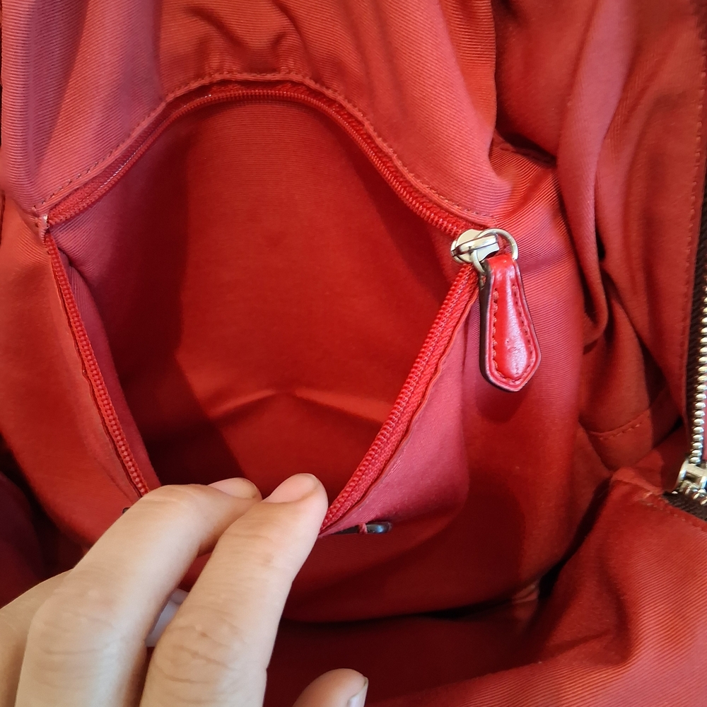 Coach Denim Backpack with Cherry Print - Picture 10 of 11